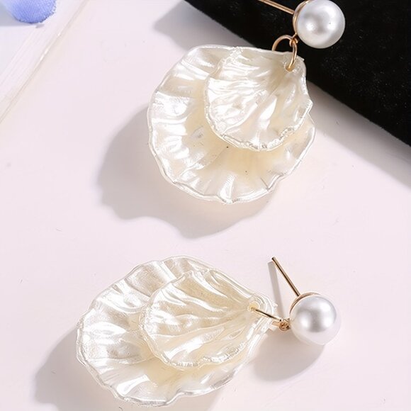 1 Pair Fashion Summer Shell-Shaped Earrings - Picture 2 of 6